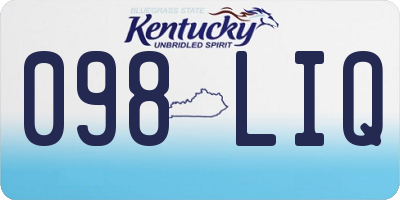 KY license plate 098LIQ