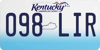 KY license plate 098LIR