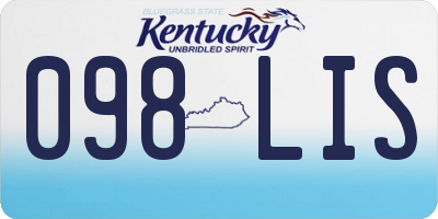 KY license plate 098LIS