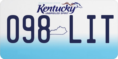 KY license plate 098LIT