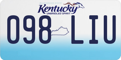 KY license plate 098LIU