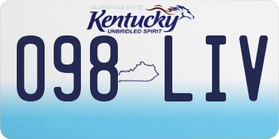 KY license plate 098LIV