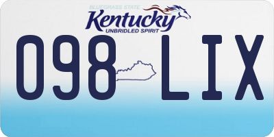 KY license plate 098LIX