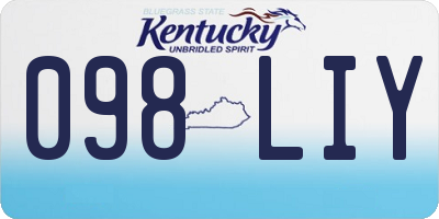 KY license plate 098LIY