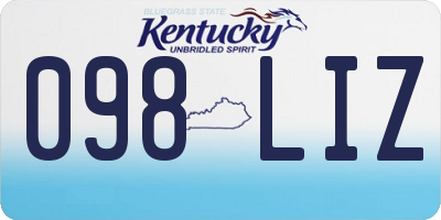 KY license plate 098LIZ