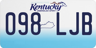 KY license plate 098LJB