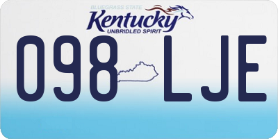 KY license plate 098LJE