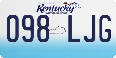 KY license plate 098LJG