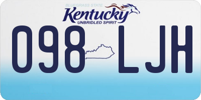 KY license plate 098LJH