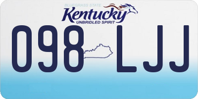 KY license plate 098LJJ
