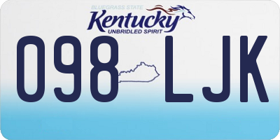 KY license plate 098LJK