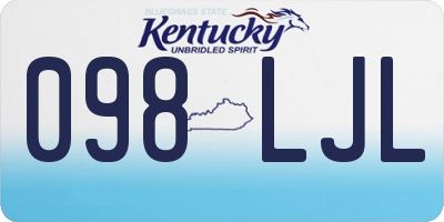 KY license plate 098LJL