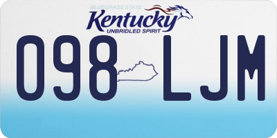 KY license plate 098LJM