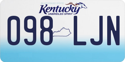 KY license plate 098LJN