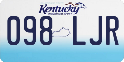 KY license plate 098LJR
