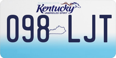 KY license plate 098LJT