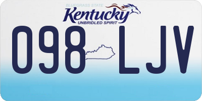 KY license plate 098LJV