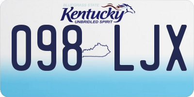 KY license plate 098LJX