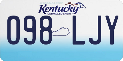 KY license plate 098LJY