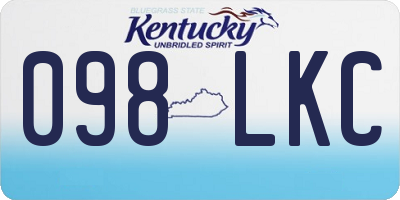 KY license plate 098LKC