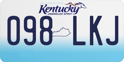 KY license plate 098LKJ