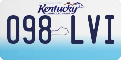 KY license plate 098LVI