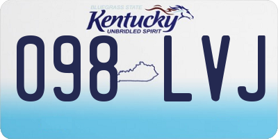 KY license plate 098LVJ