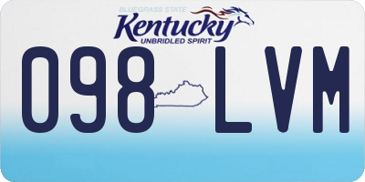 KY license plate 098LVM