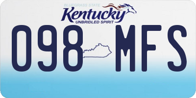 KY license plate 098MFS