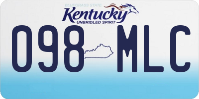 KY license plate 098MLC