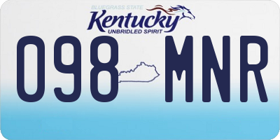KY license plate 098MNR