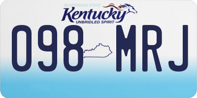 KY license plate 098MRJ