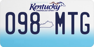 KY license plate 098MTG