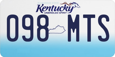KY license plate 098MTS
