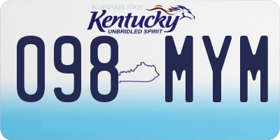 KY license plate 098MYM