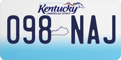 KY license plate 098NAJ