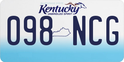 KY license plate 098NCG