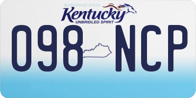 KY license plate 098NCP
