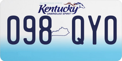 KY license plate 098QYO
