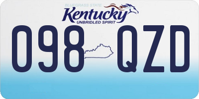 KY license plate 098QZD