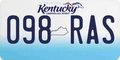 KY license plate 098RAS