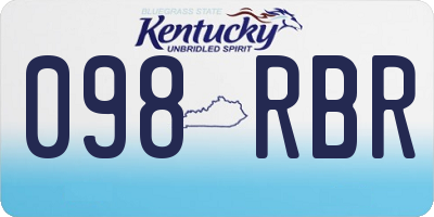 KY license plate 098RBR