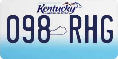KY license plate 098RHG
