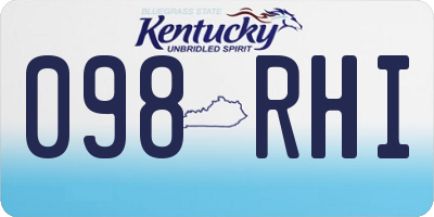 KY license plate 098RHI