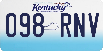 KY license plate 098RNV