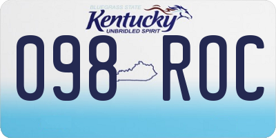 KY license plate 098ROC