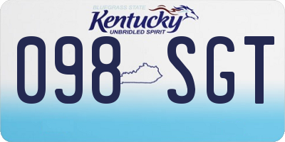 KY license plate 098SGT