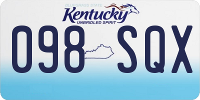 KY license plate 098SQX
