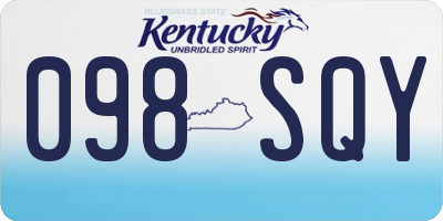 KY license plate 098SQY