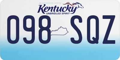 KY license plate 098SQZ